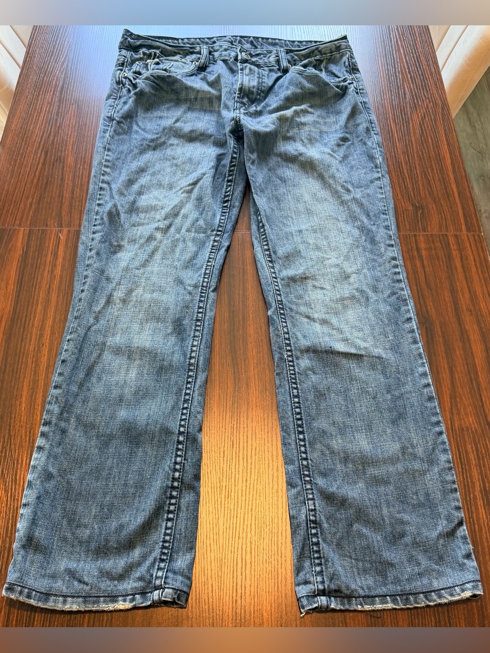 Buffalo Jeans Mens 100% Cotton Embroidered Back Pocket Straight Leg Y2K Denim 33